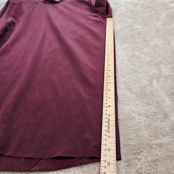 NWT Aritzia Babaton CAHUN Rich Maroon Silk Viscose Shirt w/ Shoulder Pads Size L - Picture 14 of 16